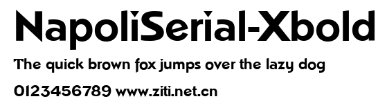 NapoliSerial-Xbold.ttf字體轉換器圖片