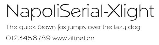 NapoliSerial-Xlight.ttf字體轉換器圖片
