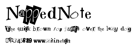 NappedNote.ttf字體轉換器圖片
