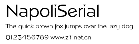 NapoliSerial.ttf字體轉換器圖片