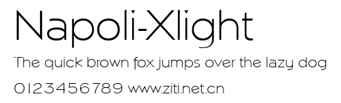 Napoli-Xlight.ttf字體轉換器圖片