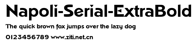 Napoli-Serial-ExtraBold.ttf字體轉換器圖片
