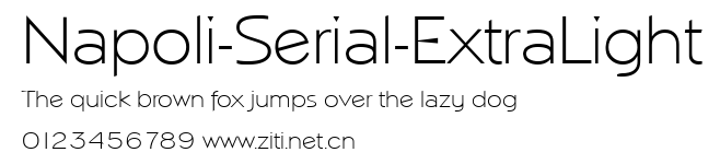 Napoli-Serial-ExtraLight.ttf字體轉換器圖片