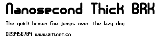 Nanosecond Thick BRK.ttf字體轉換器圖片