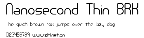 Nanosecond Thin BRK.ttf字體轉換器圖片