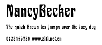 NancyBecker.ttf字體轉換器圖片