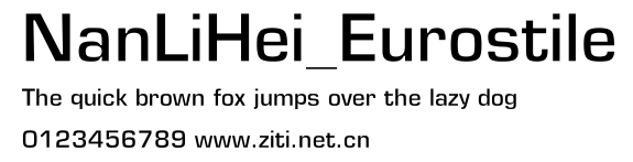 NanLiHei_Eurostile.ttf字體轉換器圖片