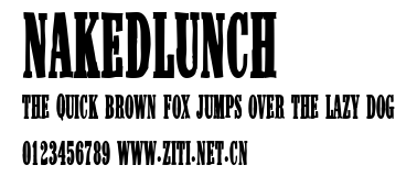 NakedLunch.ttf字體轉換器圖片