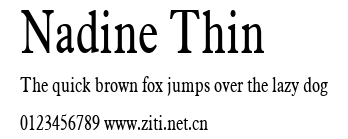 Nadine Thin.ttf字體轉換器圖片