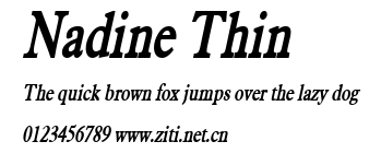 Nadine Thin.ttf字體轉換器圖片