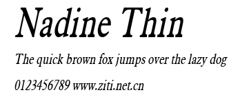 Nadine Thin.ttf字體轉換器圖片