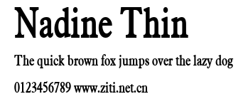 Nadine Thin.ttf字體轉換器圖片
