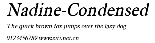 Nadine-Condensed.ttf字體轉換器圖片