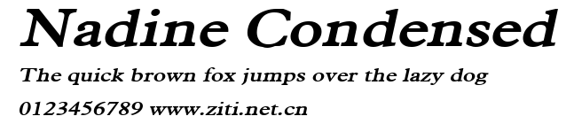 Nadine Condensed.ttf字體轉換器圖片