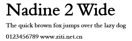Nadine 2 Wide.ttf字體轉換器圖片