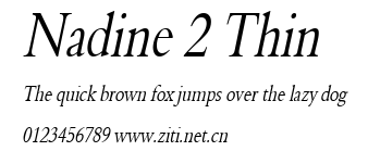 Nadine 2 Thin.ttf字體轉換器圖片
