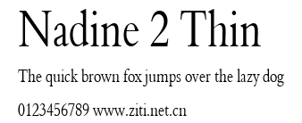 Nadine 2 Thin.ttf字體轉換器圖片