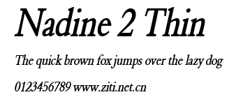 Nadine 2 Thin.ttf字體轉換器圖片