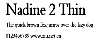 Nadine 2 Thin.ttf字體轉換器圖片