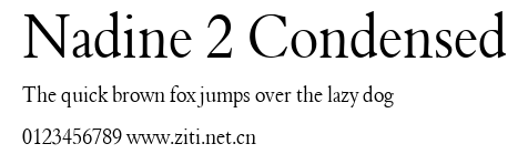 Nadine 2 Condensed.ttf字體轉換器圖片