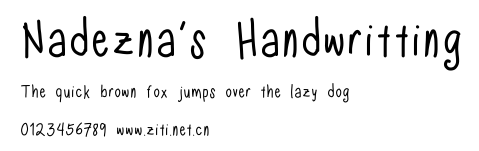 Nadezna's Handwritting.ttf字體轉換器圖片