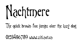 Nachtmere.ttf字體轉換器圖片
