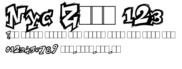 NYC Zone 123.ttf字體轉換器圖片