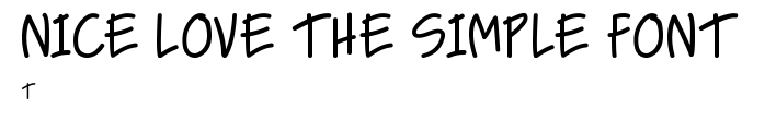 NICE LOVE THE SIMPLE FONT.otf字體轉換器圖片