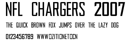 NFL Chargers 2007.ttf字體轉換器圖片