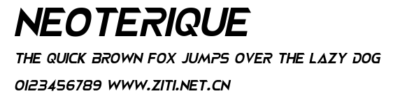 NEOTERIQUE.ttf字體轉換器圖片