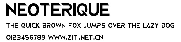 NEOTERIQUE.ttf字體轉換器圖片