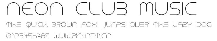 NEON CLUB MUSIC.otf字體轉換器圖片