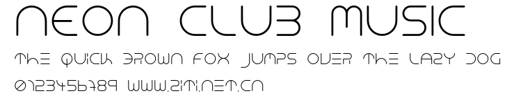 NEON CLUB MUSIC.otf字體轉換器圖片