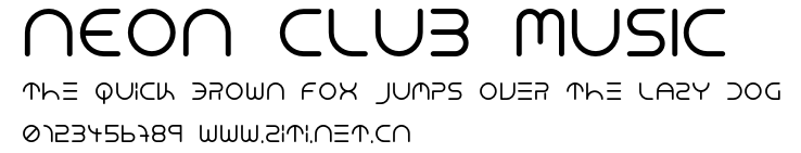 NEON CLUB MUSIC.otf字體轉換器圖片