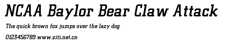 NCAA Baylor Bear Claw Attack.ttf字體轉換器圖片