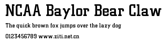 NCAA Baylor Bear Claw.ttf字體轉換器圖片