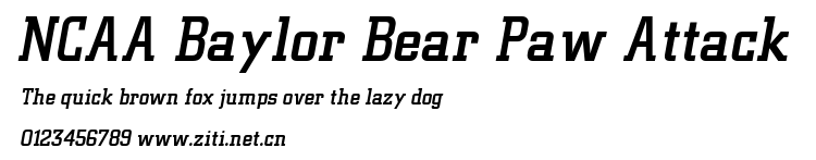 NCAA Baylor Bear Paw Attack.ttf字體轉換器圖片