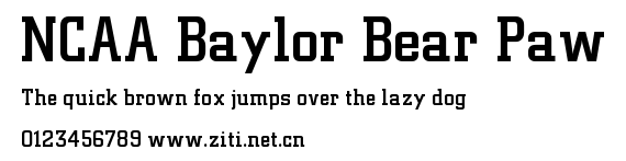 NCAA Baylor Bear Paw.ttf字體轉換器圖片