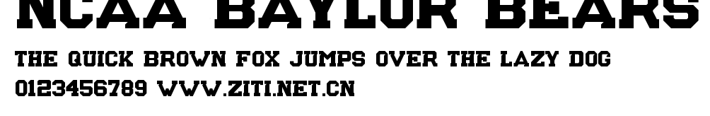 NCAA Baylor Bears.ttf字體轉換器圖片