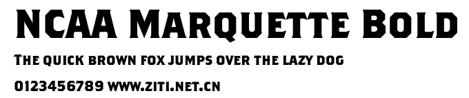NCAA Marquette Bold.ttf字體轉換器圖片