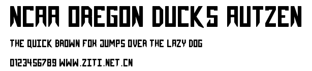 NCAA Oregon Ducks Autzen.ttf字體轉換器圖片