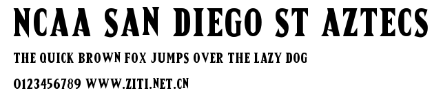 NCAA San Diego St Aztecs.ttf字體轉換器圖片