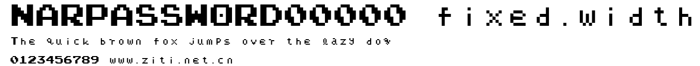 NARPASSWORD00000 fixed.width.ttf字體轉換器圖片