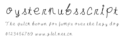 oysternubsscript.ttf字體轉換器圖片