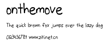 onthemove.ttf字體轉換器圖片