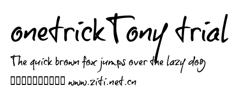 onetrickTony trial.ttf字體轉換器圖片