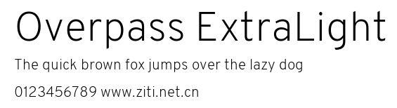 Overpass ExtraLight.ttf字體轉換器圖片