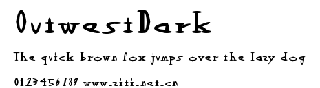 OutwestDark.ttf字體轉換器圖片