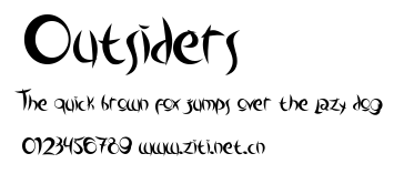 Outsiders.ttf字體轉換器圖片