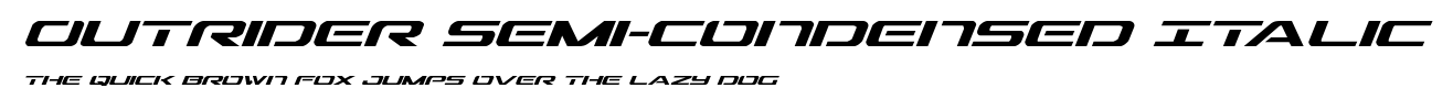 Outrider Semi-Condensed Italic.ttf字體轉換器圖片